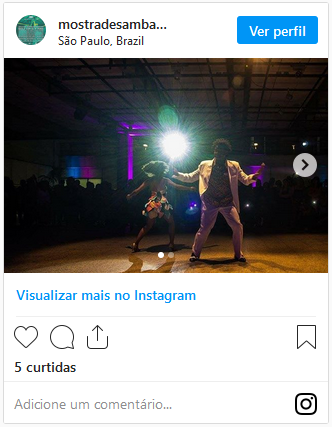 instagram mostra de samba rock